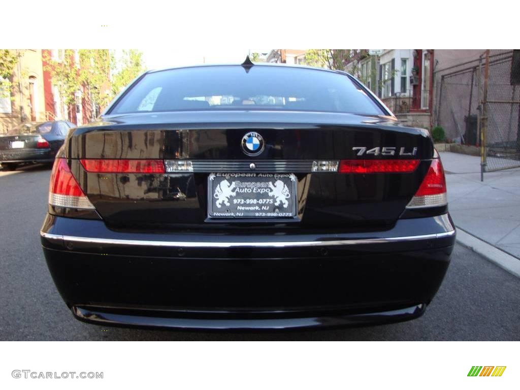 2003 7 Series 745Li Sedan - Jet Black / Black/Black photo #5