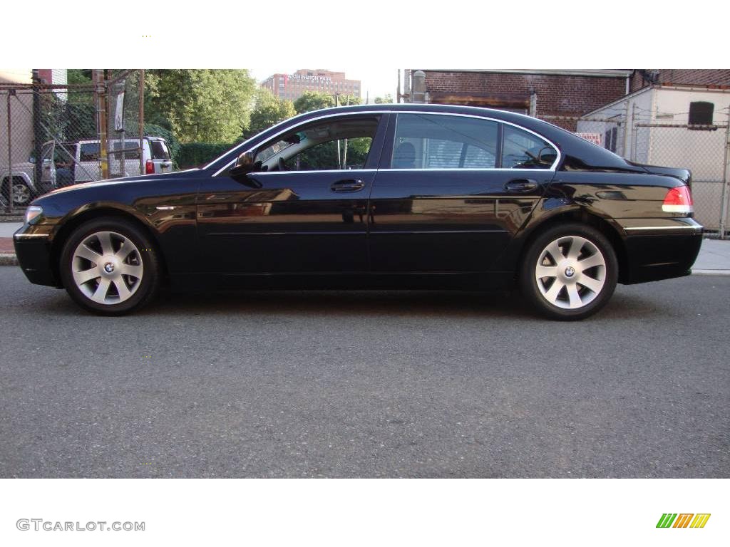 2003 7 Series 745Li Sedan - Jet Black / Black/Black photo #6