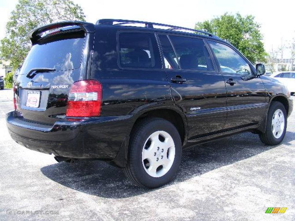 2006 Highlander Limited 4WD - Black / Ash Gray photo #3