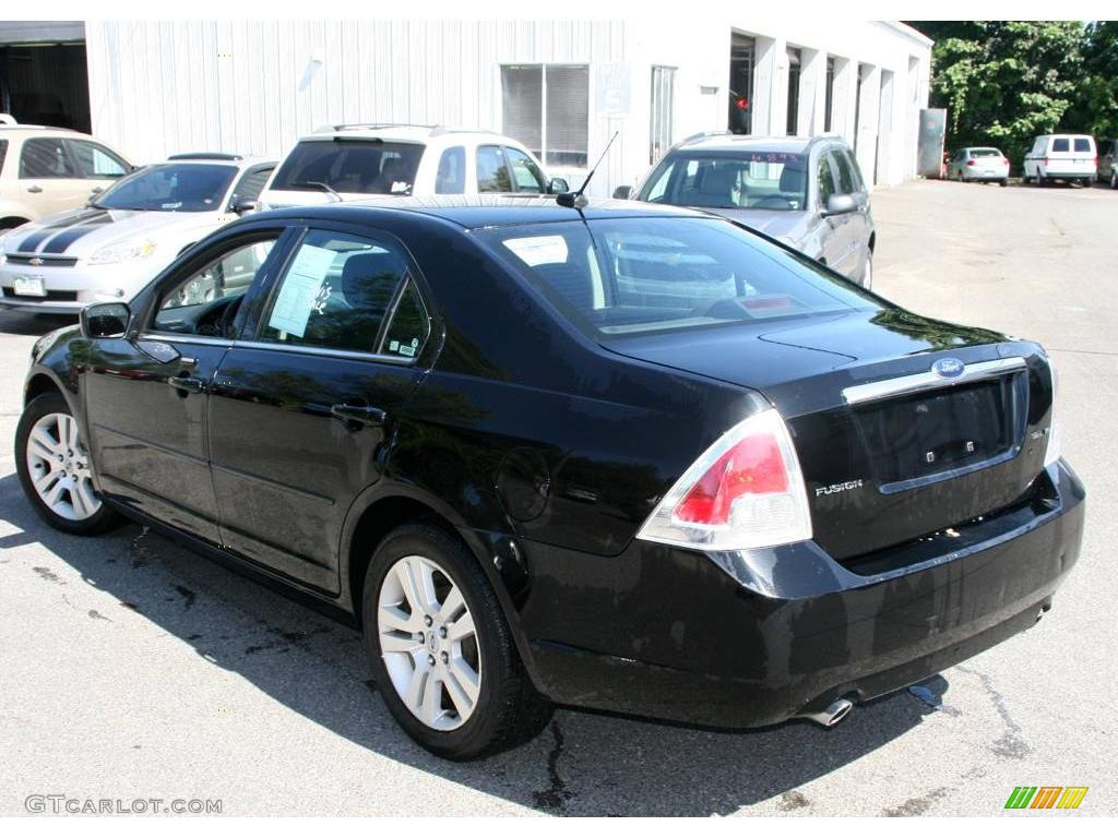 2008 Fusion SEL V6 - Black Ebony / Charcoal Black photo #7