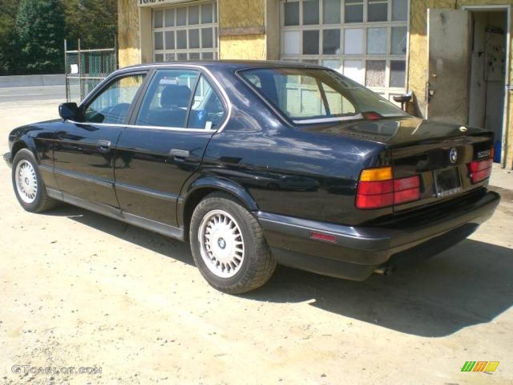 1991 5 Series 525i Sedan - Jet Black / Black photo #4