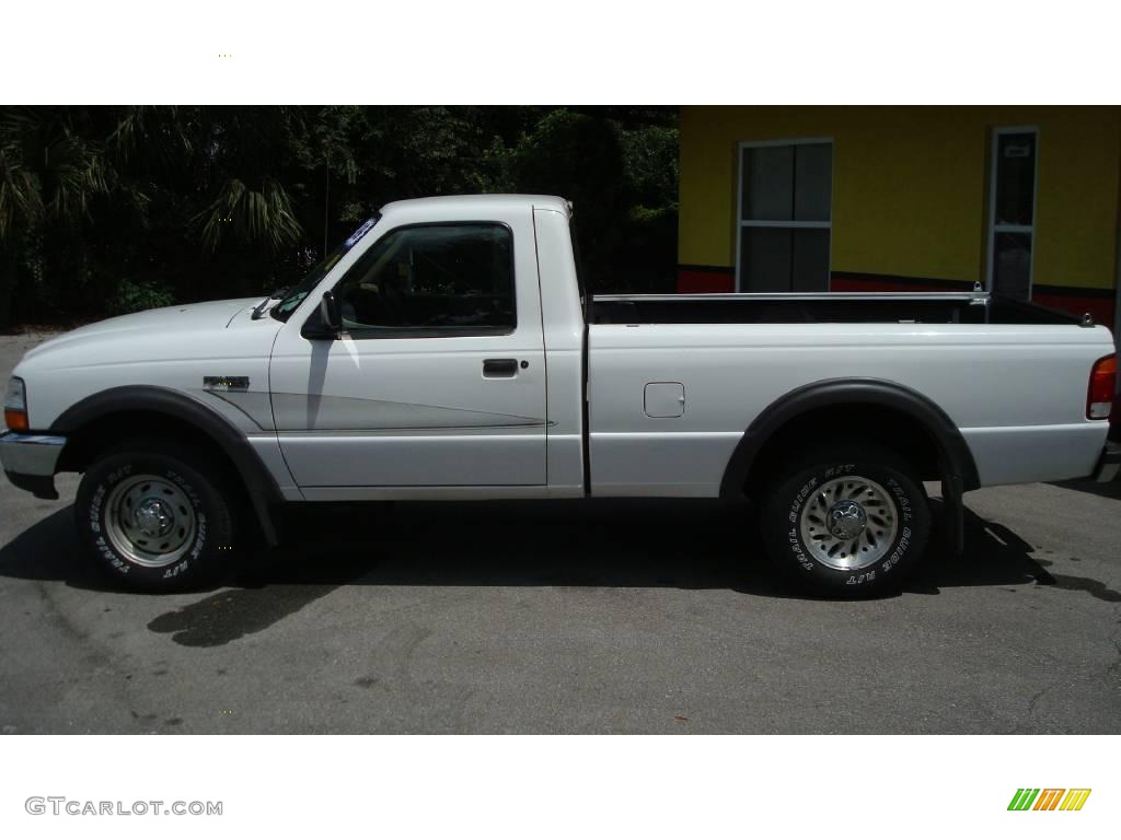 1999 Ranger XLT Regular Cab 4x4 - Oxford White / Medium Prairie Tan photo #10