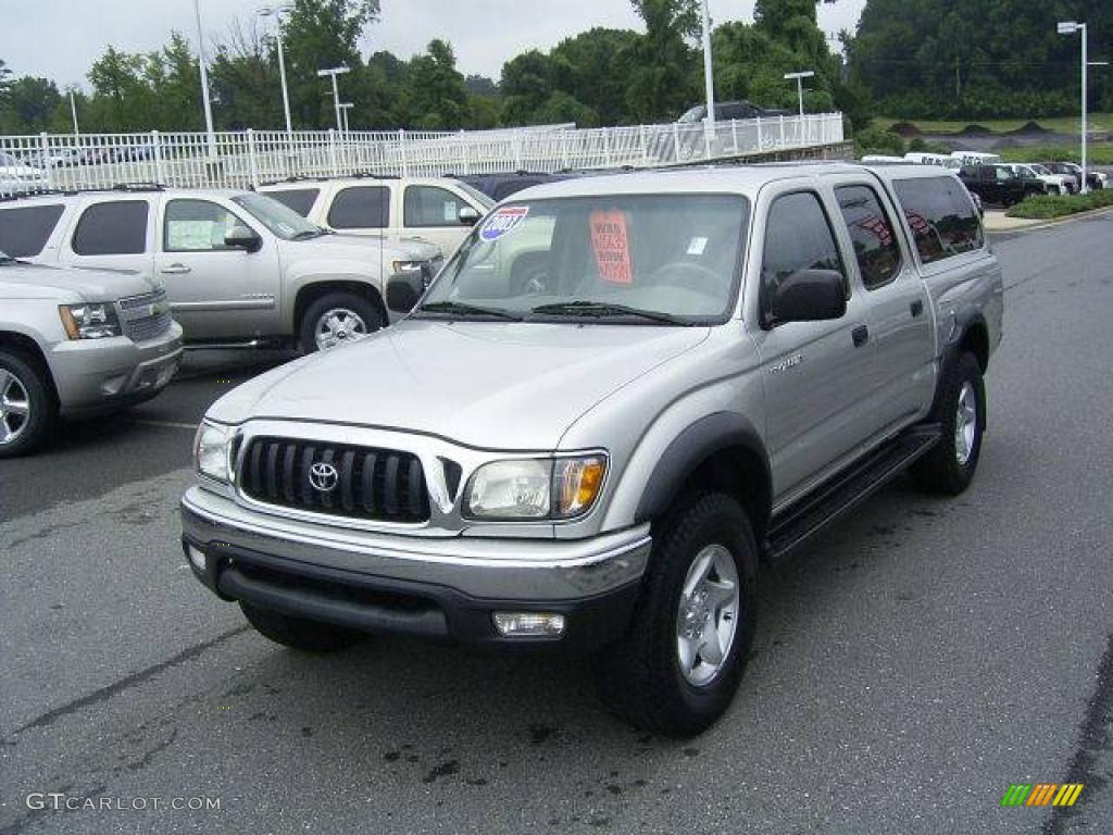 2003 Tacoma V6 Double Cab 4x4 - Lunar Mist Silver Metallic / Charcoal photo #1