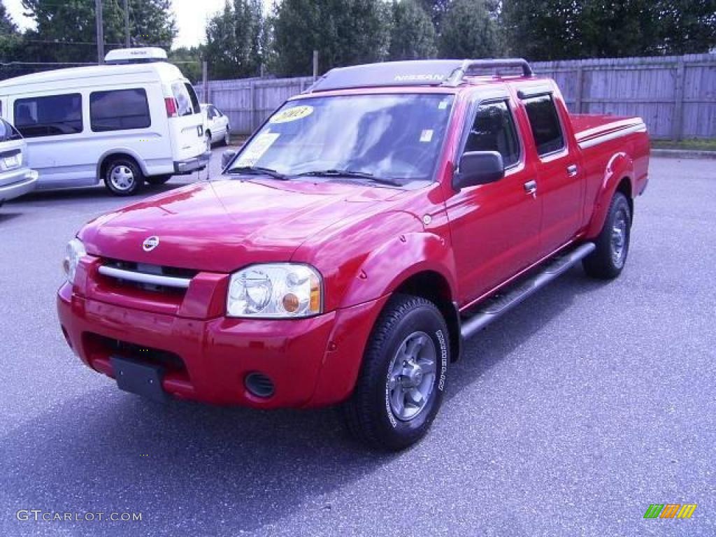 2003 Frontier XE V6 Crew Cab - Aztec Red / Gray photo #1