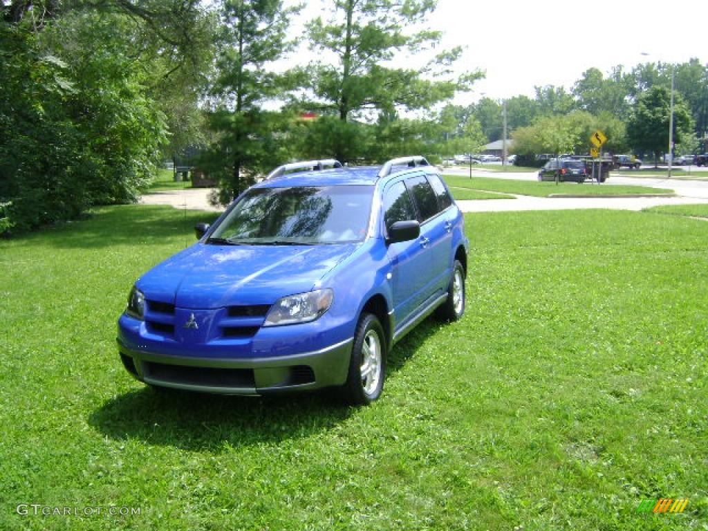 2004 Outlander LS AWD - Pacific Blue / Charcoal photo #2
