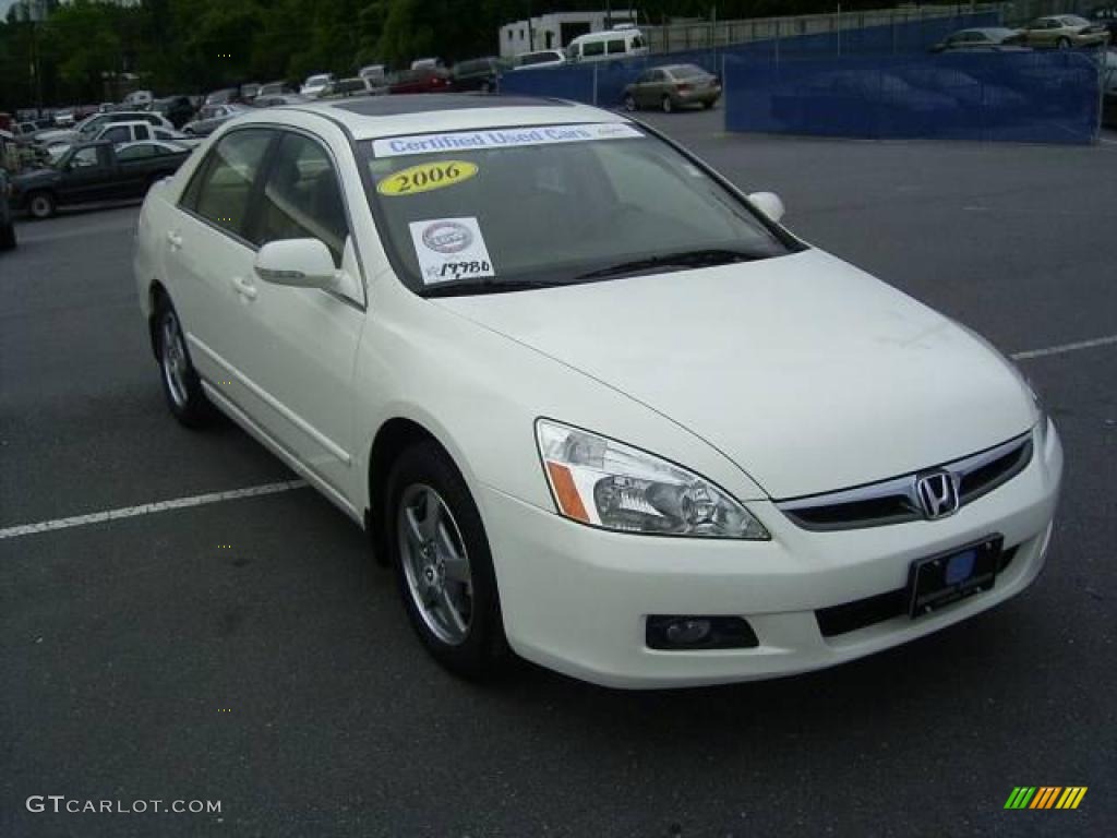 2006 Accord Hybrid Sedan - Premium White Pearl / Ivory photo #11
