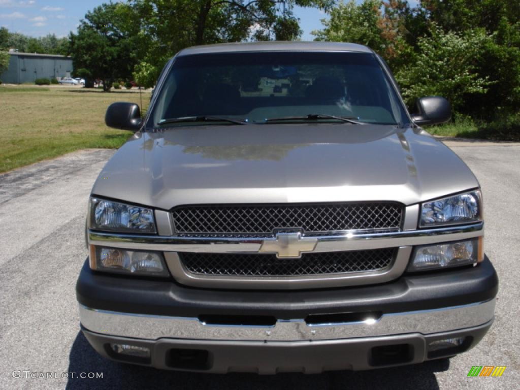 2003 Silverado 1500 LS Extended Cab 4x4 - Light Pewter Metallic / Dark Charcoal photo #9