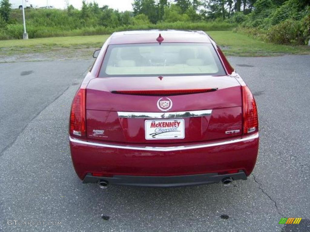 2009 CTS Sedan - Crystal Red / Cashmere/Cocoa photo #3