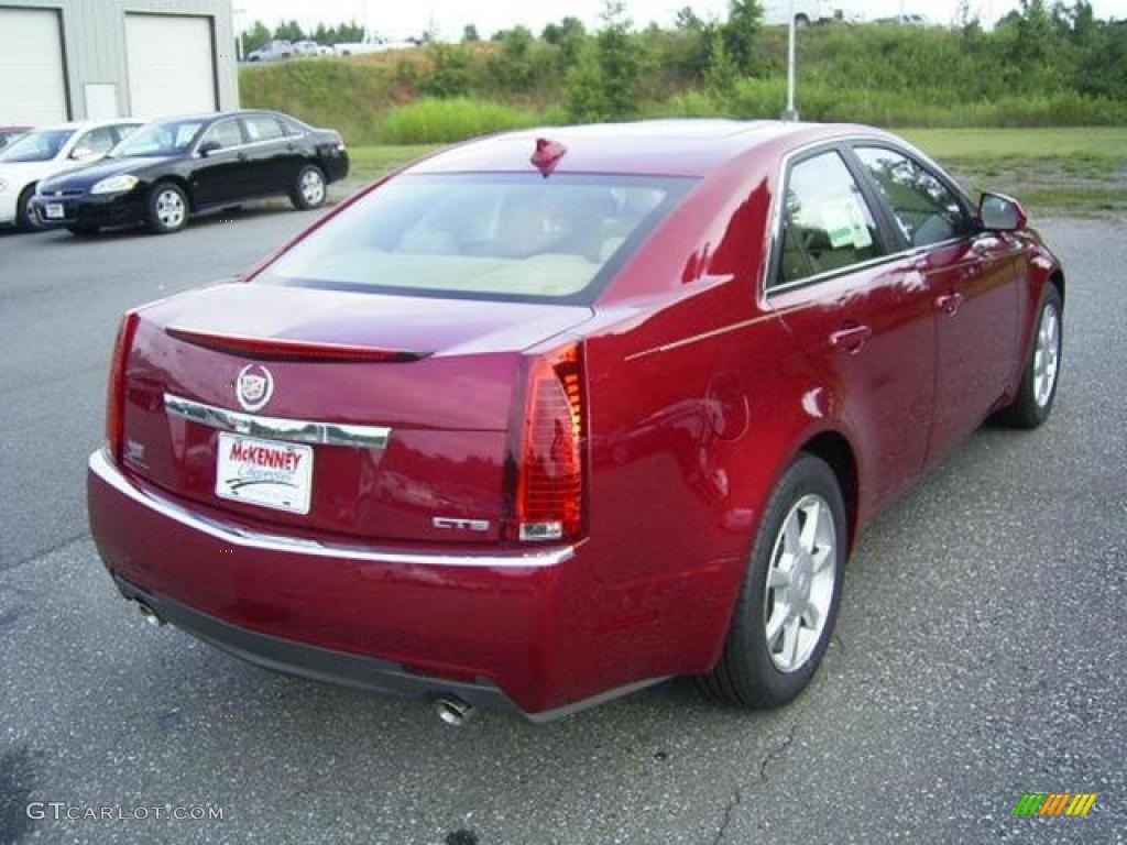 2009 CTS Sedan - Crystal Red / Cashmere/Cocoa photo #4