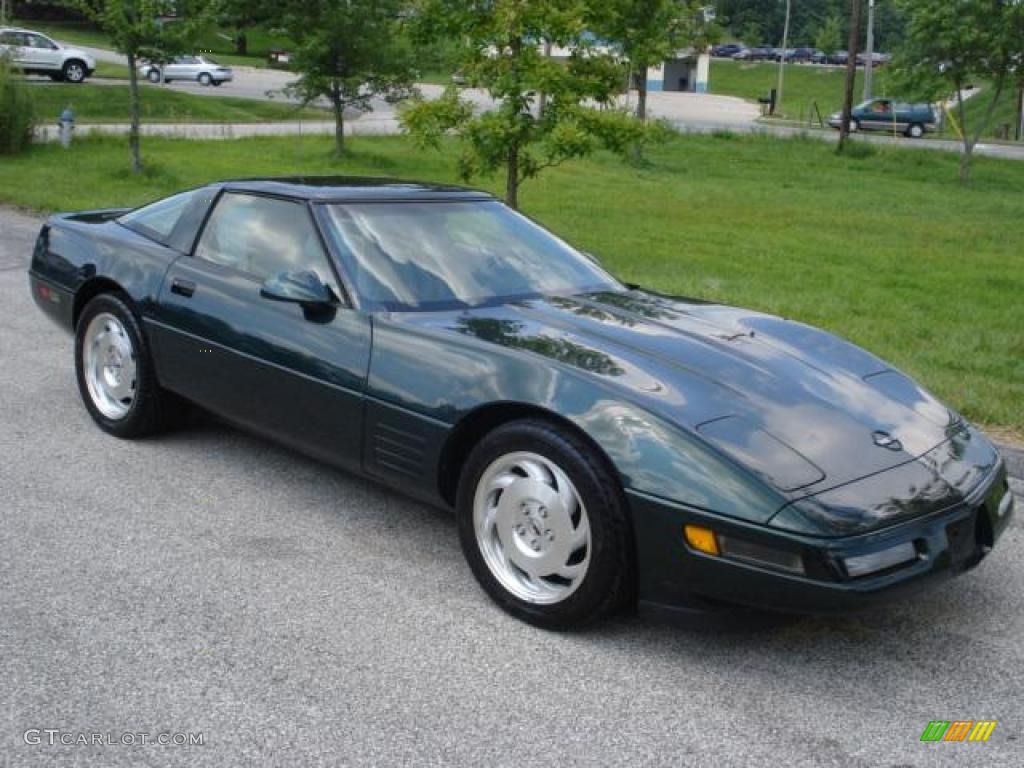 1993 Corvette Coupe - Polo Green Metallic / Light Beige photo #1
