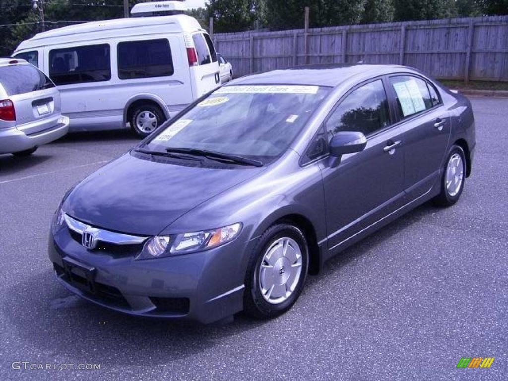 2009 Civic Hybrid Sedan - Magnetic Pearl / Beige photo #1