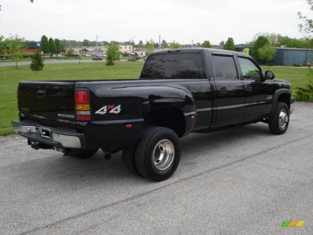 2003 Silverado 3500 LS Crew Cab 4x4 Dually - Black / Dark Charcoal photo #6