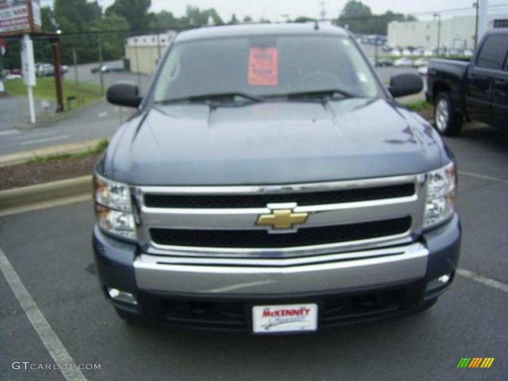 2008 Silverado 1500 LT Extended Cab 4x4 - Blue Granite Metallic / Ebony photo #6