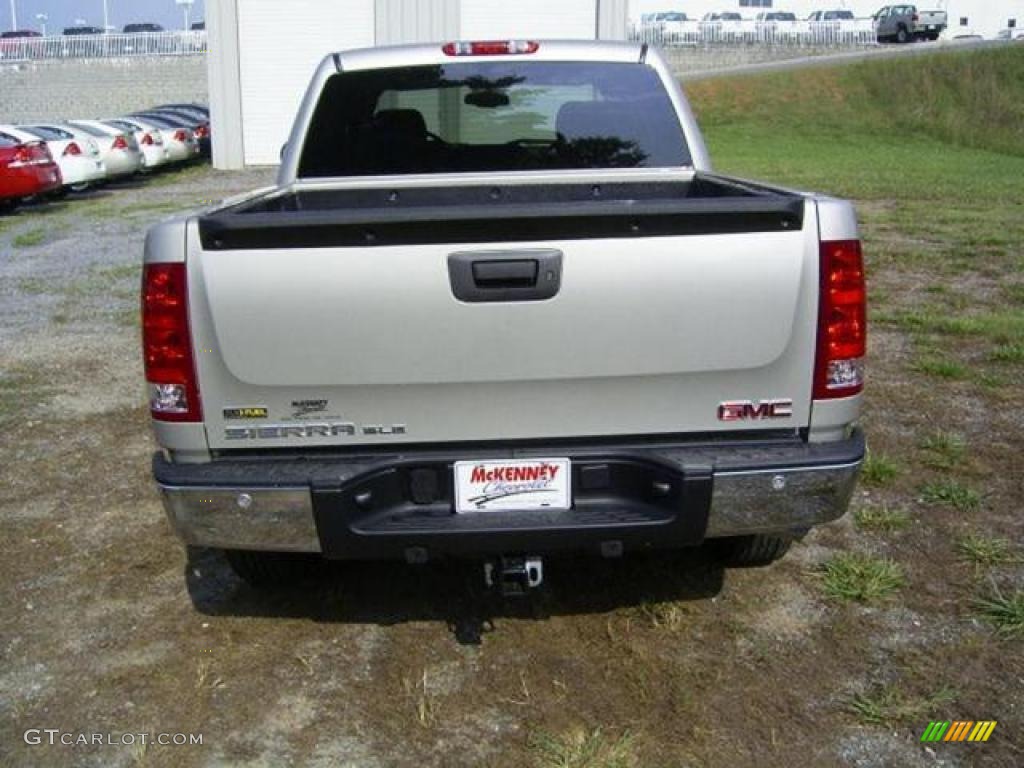 2009 Sierra 1500 SLE Crew Cab 4x4 - Silver Birch Metallic / Ebony photo #5