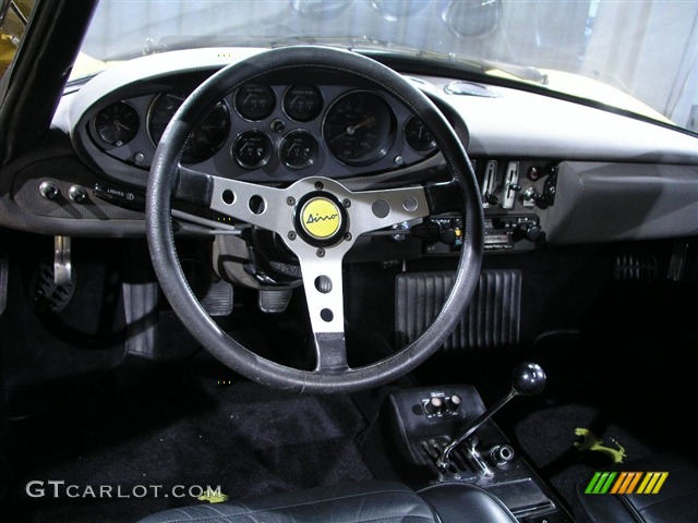 1972 Ferrari Dino 246 GTS Black Dashboard Photo #175625