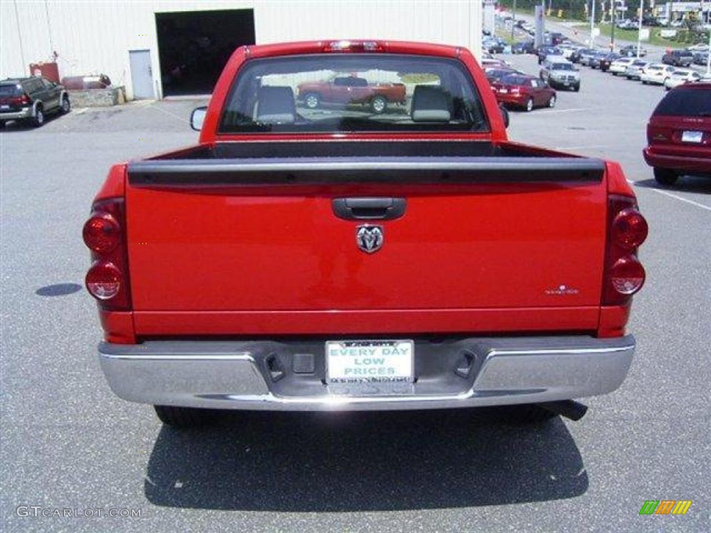 2007 Ram 1500 ST Regular Cab - Flame Red / Medium Slate Gray photo #6