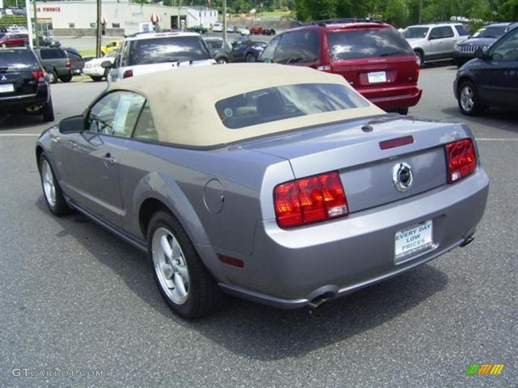 2007 Mustang GT Premium Convertible - Tungsten Grey Metallic / Dark Charcoal photo #5