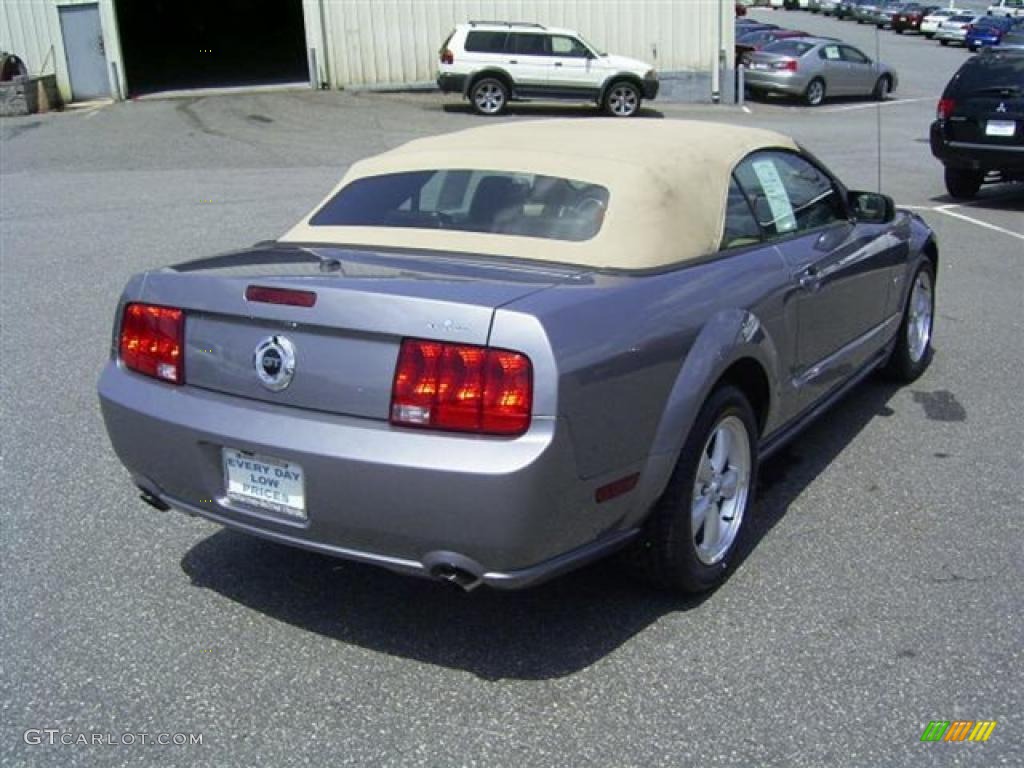 2007 Mustang GT Premium Convertible - Tungsten Grey Metallic / Dark Charcoal photo #7