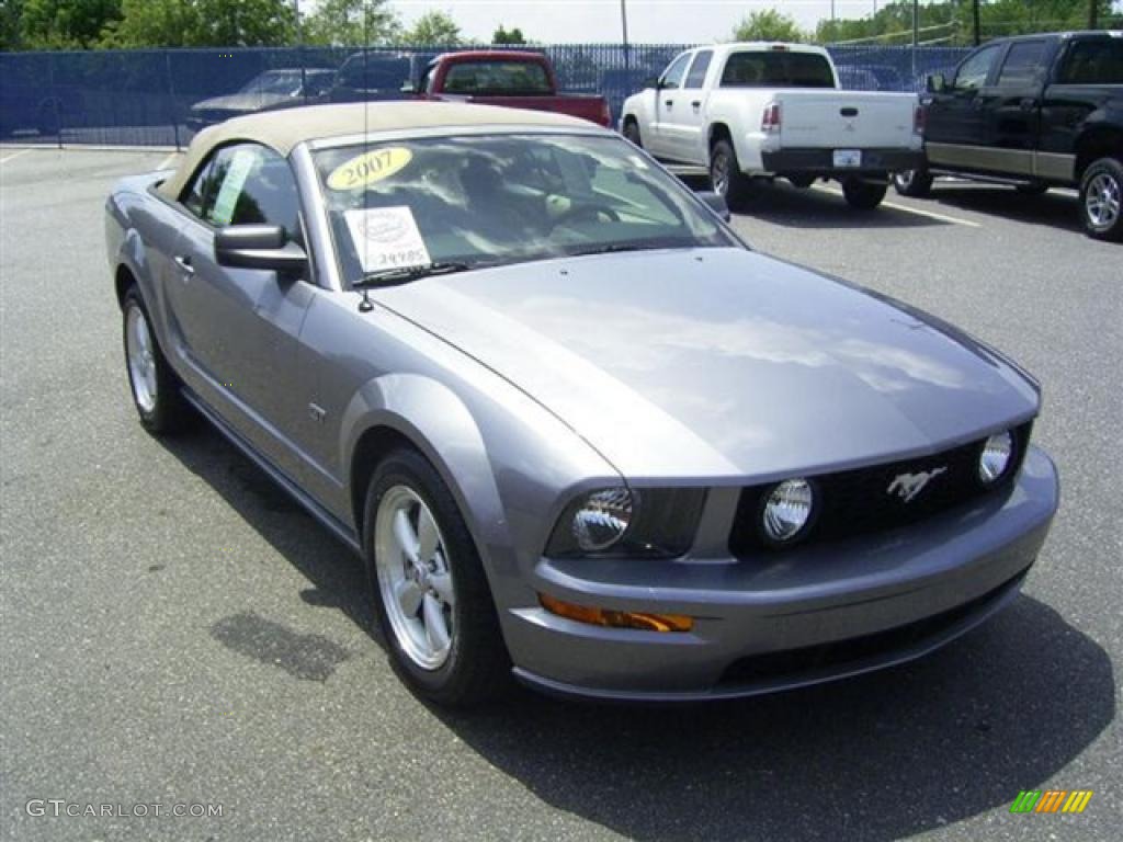 2007 Mustang GT Premium Convertible - Tungsten Grey Metallic / Dark Charcoal photo #11