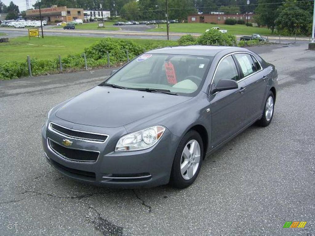 2008 Malibu LS Sedan - Dark Gray Metallic / Titanium Gray photo #1