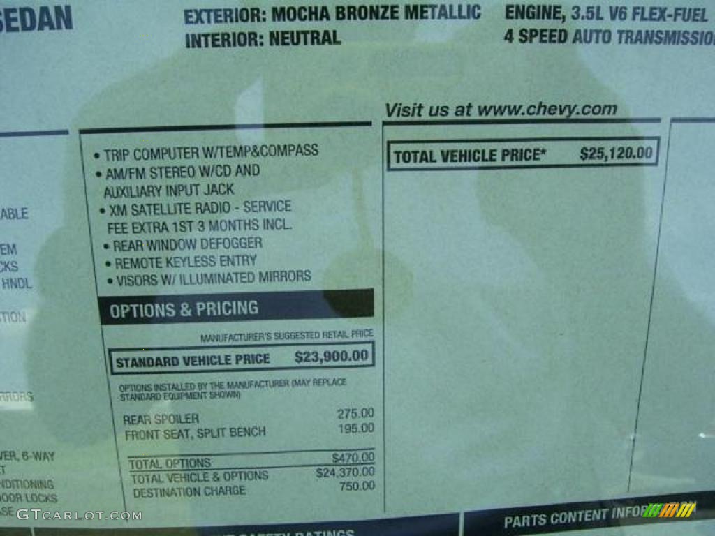 2009 Impala LT - Mocha Bronze Metallic / Neutral photo #5