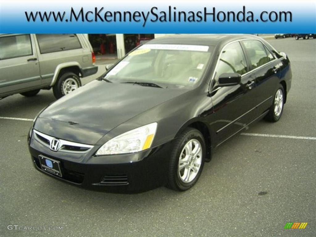2006 Accord EX Sedan - Nighthawk Black Pearl / Ivory photo #1