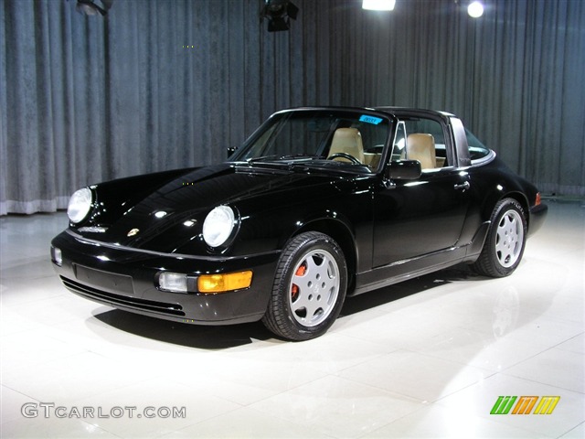 1990 911 Carrera 4 Targa - Black / Beige photo #1