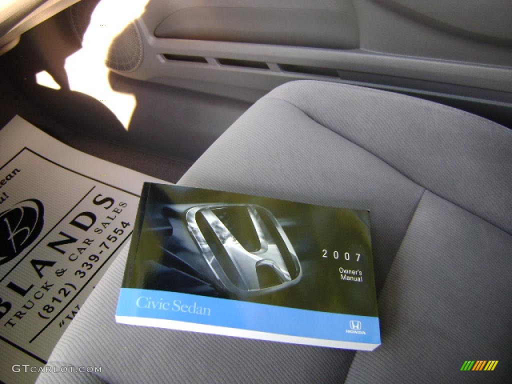 2007 Civic EX Sedan - Galaxy Gray Metallic / Gray photo #21
