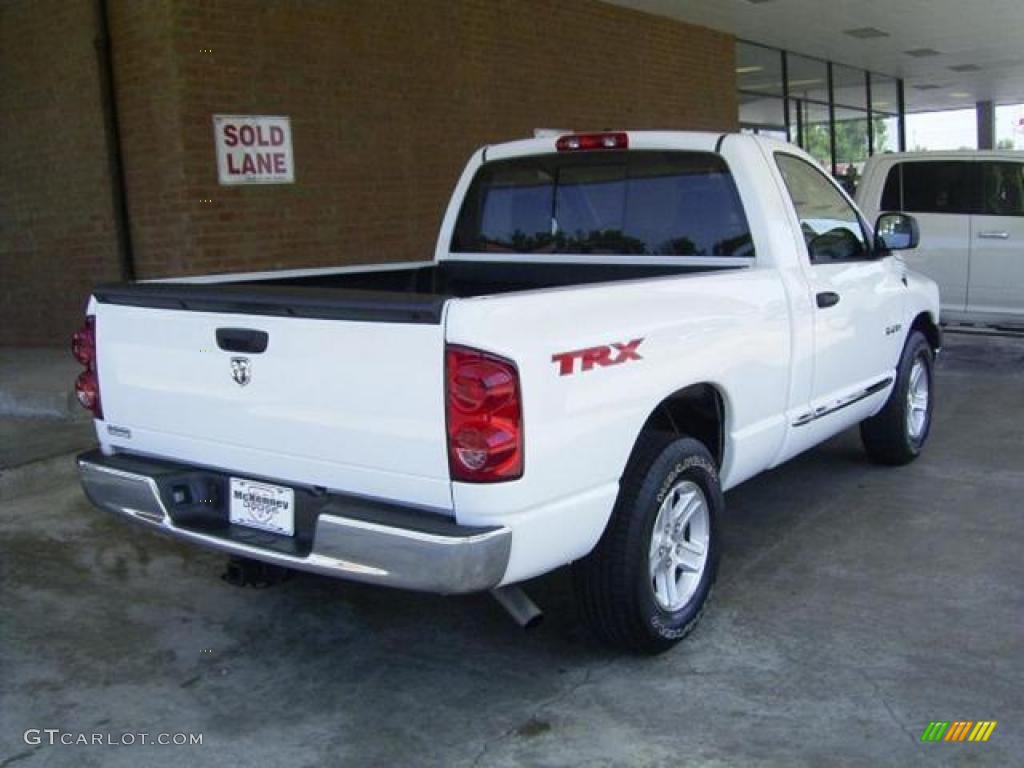 2008 Ram 1500 TRX Regular Cab - Bright White / Khaki photo #4