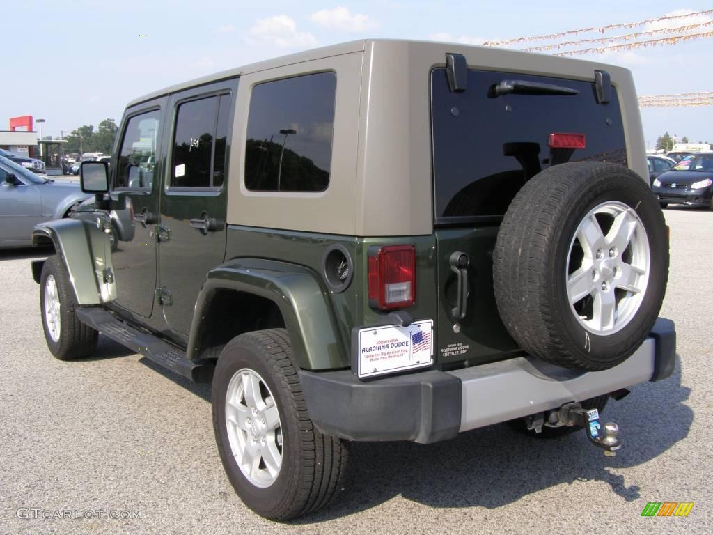 2008 Wrangler Unlimited Sahara 4x4 - Jeep Green Metallic / Dark Khaki/Medium Khaki photo #5