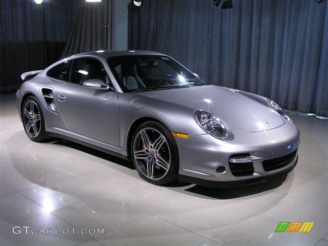 2008 911 Turbo Coupe - GT Silver Metallic / Stone Grey photo #3