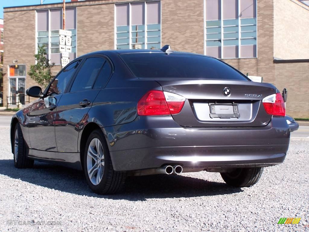 2008 3 Series 328xi Sedan - Sparkling Graphite Metallic / Black photo #10