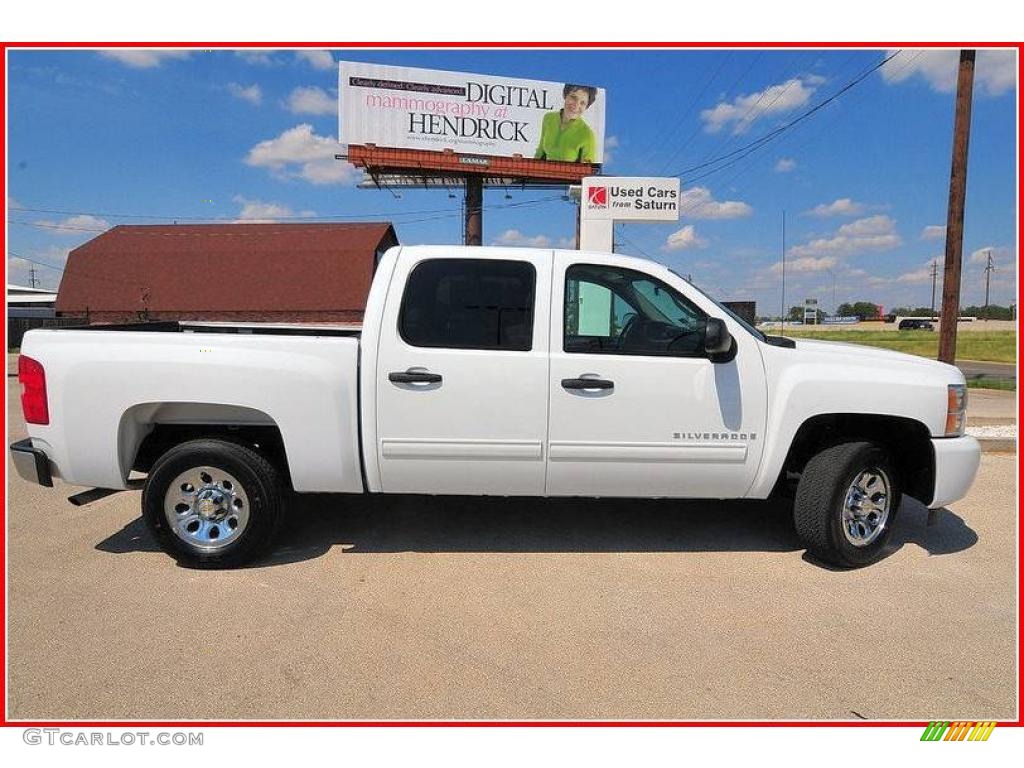 2009 Silverado 1500 LT Crew Cab - Summit White / Light Cashmere photo #9