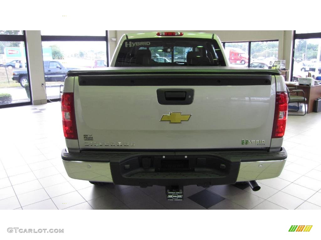 2009 Silverado 1500 Hybrid Crew Cab 4x4 - Silver Birch Metallic / Dark Titanium photo #3