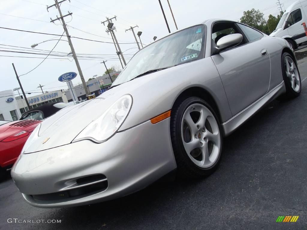 2003 911 Carrera Coupe - Arctic Silver Metallic / Black photo #2
