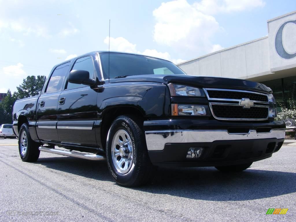 2006 Silverado 1500 LT Crew Cab - Black / Medium Gray photo #2