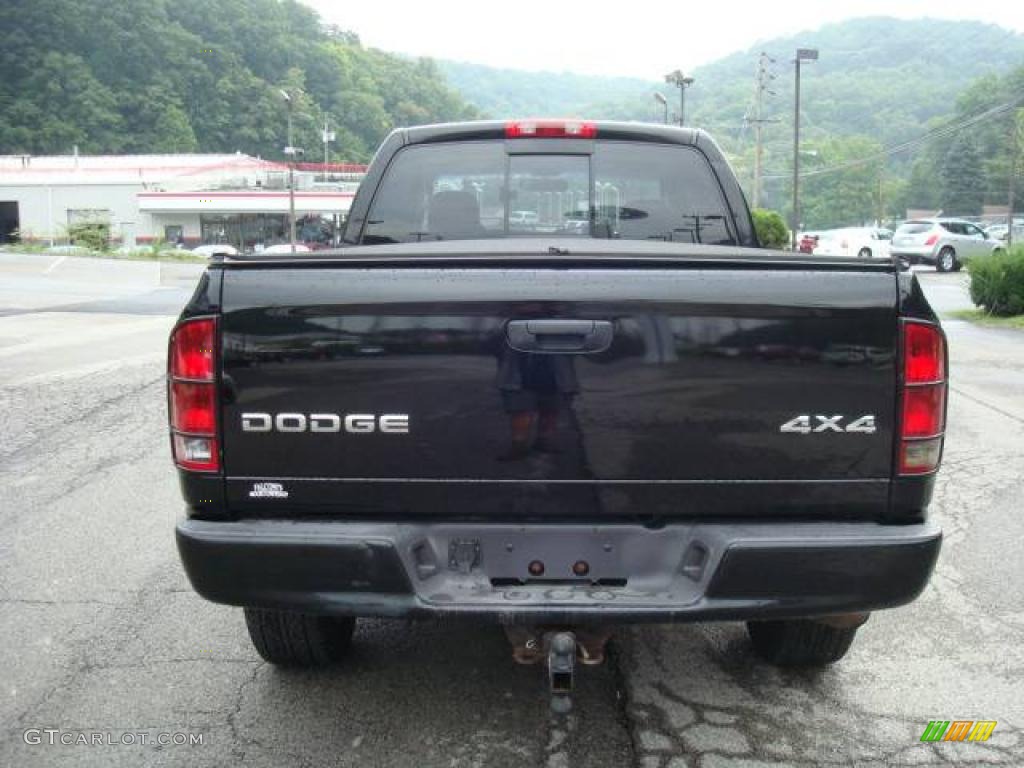 2002 Ram 1500 Sport Quad Cab 4x4 - Black / Dark Slate Gray photo #3