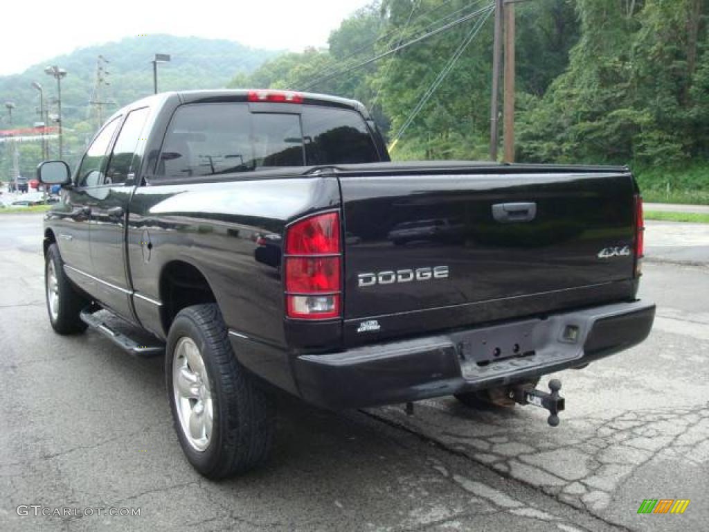 2002 Ram 1500 Sport Quad Cab 4x4 - Black / Dark Slate Gray photo #4