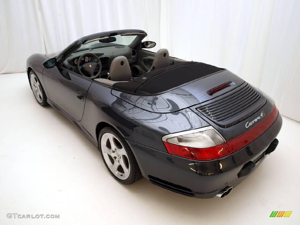 Atlas Grey Metallic 2004 Porsche 911 Carrera 4S Cabriolet Exterior Photo #17649154