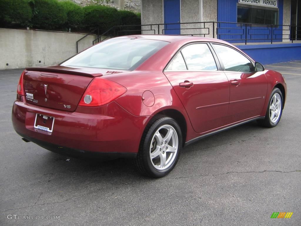 2009 G6 V6 Sedan - Performance Red Metallic / Light Taupe photo #6