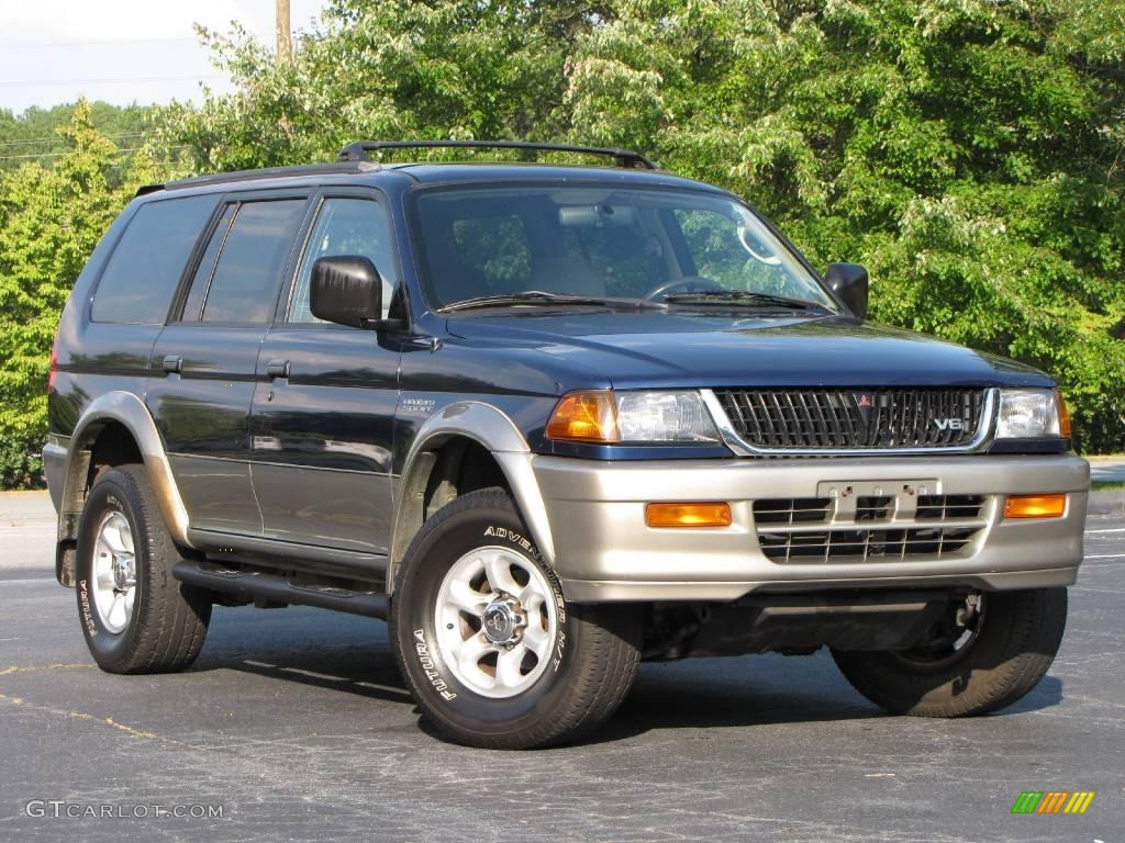 1999 Montero Sport XLS 4x4 - Royal Blue Pearl / Tan photo #1