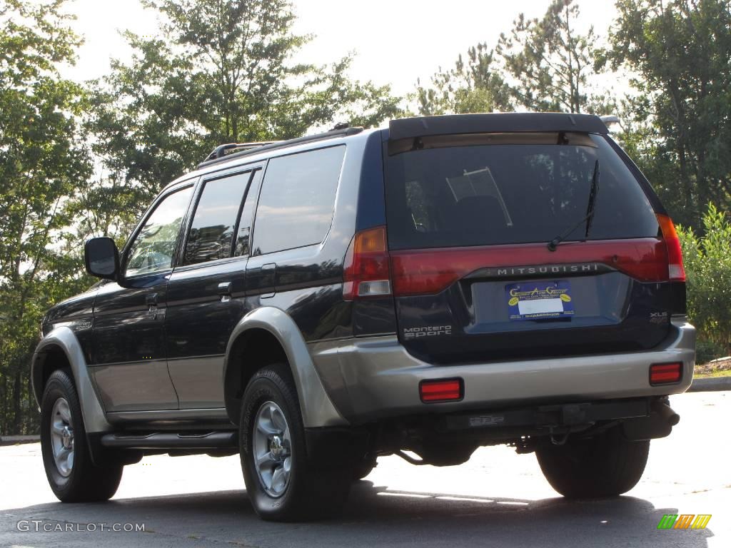 1999 Montero Sport XLS 4x4 - Royal Blue Pearl / Tan photo #3