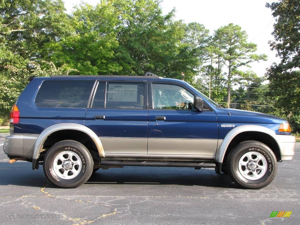 1999 Montero Sport XLS 4x4 - Royal Blue Pearl / Tan photo #9