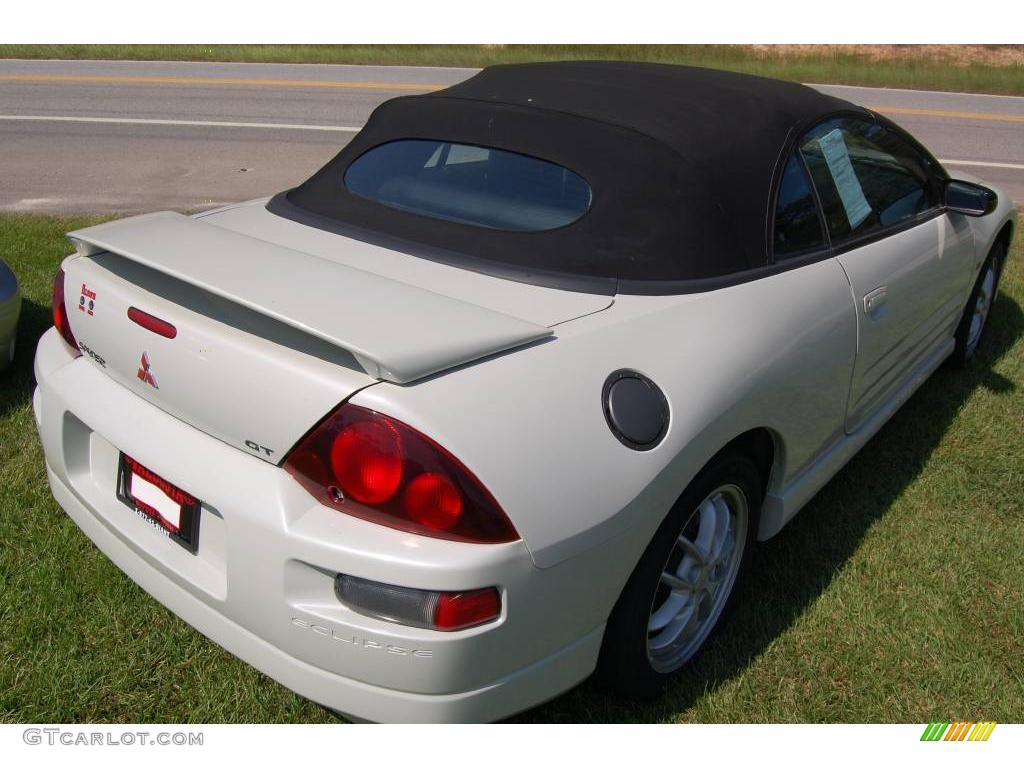 2001 Eclipse Spyder GT - Dover White Pearl / Black photo #5