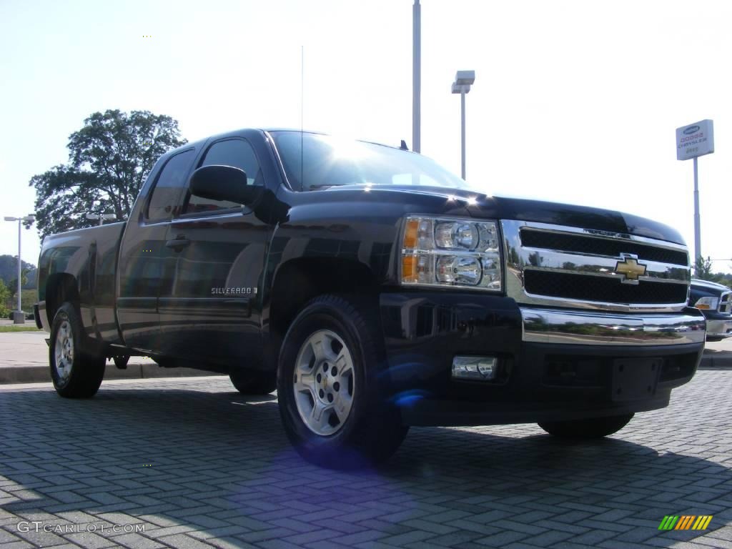 2007 Silverado 1500 LT Extended Cab - Black / Ebony Black photo #7