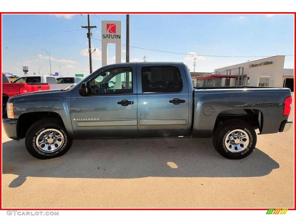 2008 Silverado 1500 LT Crew Cab - Blue Granite Metallic / Light Titanium/Ebony Accents photo #2