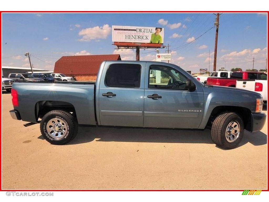 2008 Silverado 1500 LT Crew Cab - Blue Granite Metallic / Light Titanium/Ebony Accents photo #9