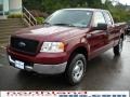 2005 Dark Toreador Red Metallic Ford F150 XLT SuperCab 4x4  photo #2