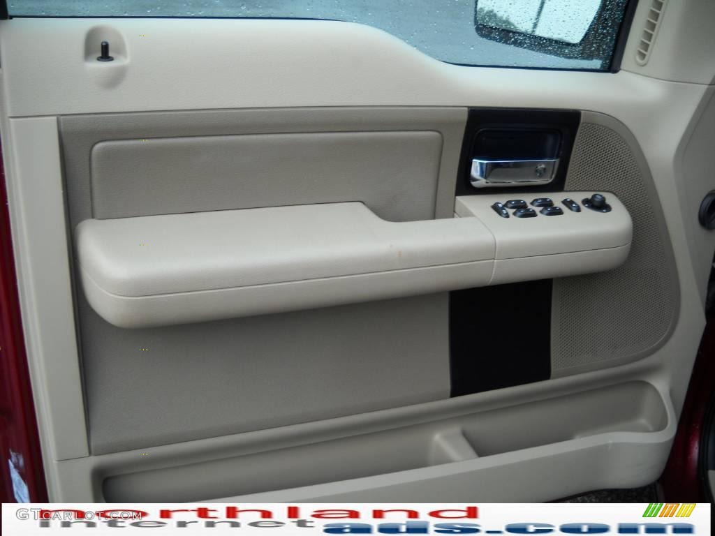 2005 F150 XLT SuperCab 4x4 - Dark Toreador Red Metallic / Tan photo #9