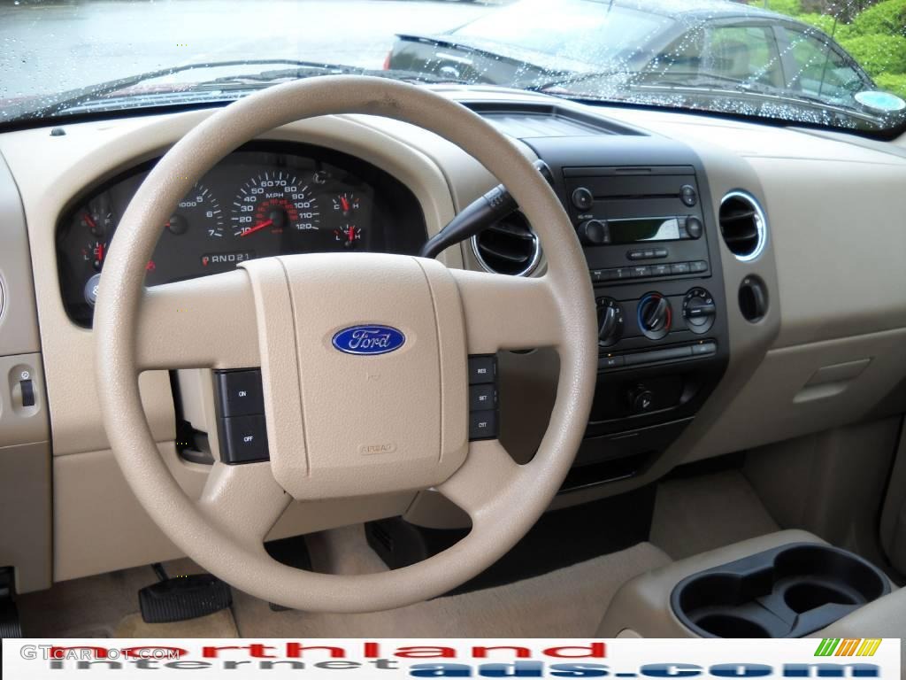2005 F150 XLT SuperCab 4x4 - Dark Toreador Red Metallic / Tan photo #13